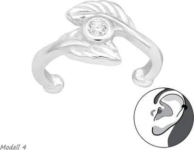 Produktbild von Ear Cuff Ohrklemme Silber 925: Ohrring ohne Loch Modell 4