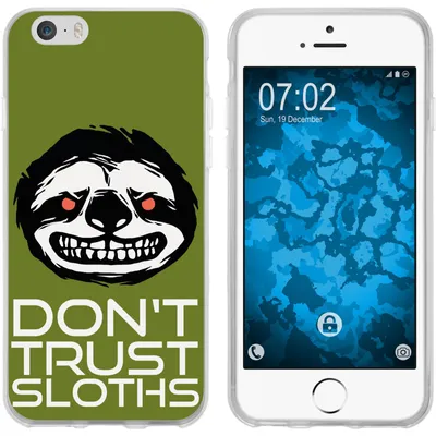 Produktbild von PhoneNatic Case kompatibel mit Apple iPhone 6 Plus / 6s Plus Silikon-Hülle Crazy Animals Faultier M3