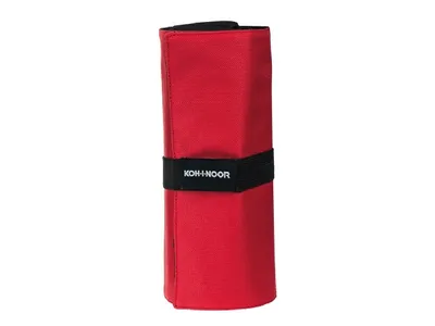 Obrázek produktu pro Koh-I-Noor DJTR-24, Měkké pouzdro na tužky, Textil, Červená, Jednobarevný, Zip, Jakékoliv pohlaví