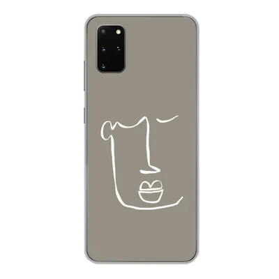 Produktbild von MuchoWow® Handyhülle Schutzhülle Hülle für Samsung Galaxy S20 Plus Lippen - Abstrakt - Strichzeichnung Silikon Softcase Handy Hülle - Hartschale