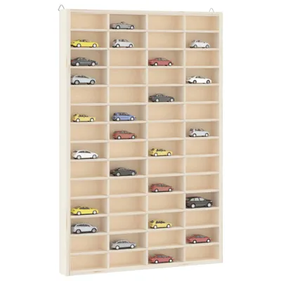 Imagen del producto de Maison Exclusive: Vitrina de madera para coleccionistas, con 56 compartimentos, de 40 x 4,5 x 60 cm