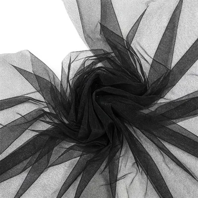 Immagine prodotto di Tulle decorazione tessuto morbido fine NERO decorazione di nozze 1,5 x 10m