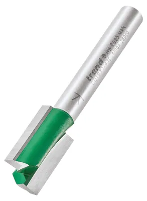 Image de Trend CraftPro, fraise droite à deux tranchants, collet de 1/4 de pouce, diamètre de coupe de 12 mm