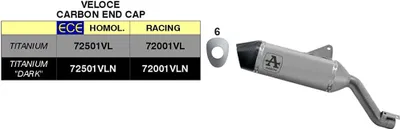 Zdjęcie produktu dla ARROW Dark Titanium Slip-On Exhaust dla Ducati Multistrada V4 1100