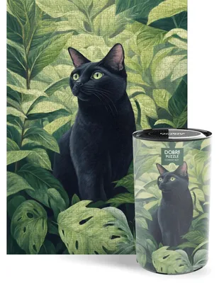 Produktbild von Dobre Puzzle Schwarze Katze Puzzle 1000 Teile Entspannung Geschenk