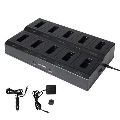 Immagine prodotto di Retevis RTC22T Caricabatterie multi-unità a 10 vie per RT622 / RB619 / RB639 / RB639P (1 pz)