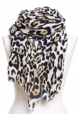 Imagen del producto de MORAJ: Bufanda elegante para mujer con estampado de leopardo, de tejido fino