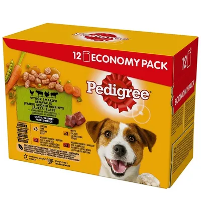 Zdjęcie produktu dla Pedigree wołowina ,kurczak ,indyk galaretka 12x100g