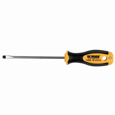 Productafbeelding van Ironside werkplaats schroevendraaier, platte kop, 8,0 x 175 mm, met 2-componenten handgreep, gemaakt van chroom-vanadiumstaal