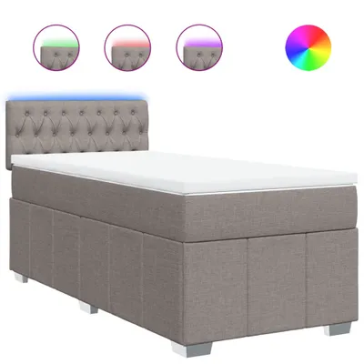Produktbild von vidaXL Boxspringbett mit Matratze Taupe 80x200 cm Stoff