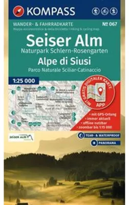 Produktbild von KOMPASS Wanderkarte 067 Seiser Alm, Naturpark Schlern-Rosengarten / Alpe di Siusi, Parco Naturale Sciliar-Catinaccio 1:25.000