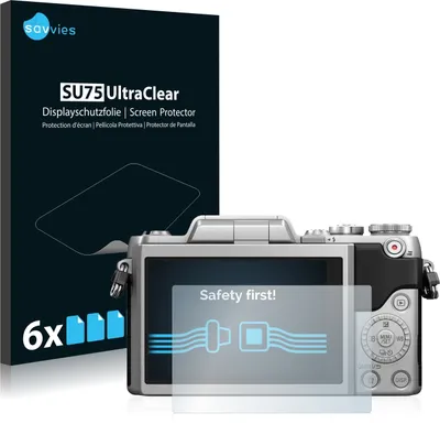 Produktbild von 6x Für Panasonic Lumix DMC-GF7 Schutzfolie Savvies Displayschutz Display Schutz Folie Klar Transparent