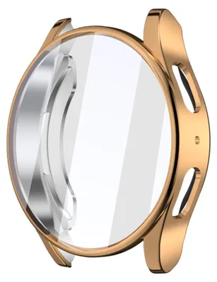 Produktbild von Für Samsung Galaxy Watch 7 44mm Full Cover TPU Electroplated Smart Case Schutz Hülle Rose Gold
