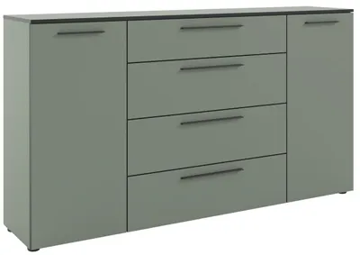 Produktbild von Sideboard SOUL XL, Schilfgrün/Schwarz, 180 cm breit, 99,8 cm hoch, 4 Schubladen, 2 Türen