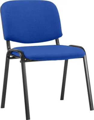 Produktbild von CLP Besucherstuhl Ken Stoff gepolsterter Stapelstuhl blau