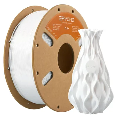 Obrázok produktu pre PLA+ vlákno, 1 kg - priemer 1,75 mm, pre 3D tlačiarne - vhodné pre FDM 3D tlačiarne a 3D perá - presnosť ±0,03 mm - čisté navinutie - biela farba
