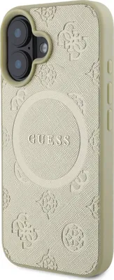 Immagine prodotto di Guess Guhmp16Spsapsmed Iphone 16 6.1 Złoty/Oro Custodia rigida Saffiano Peony Classic Logo Magsafe