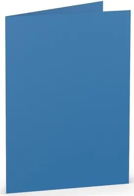 Produktbild von Doppelkarte A6 hoch Stahlblau
