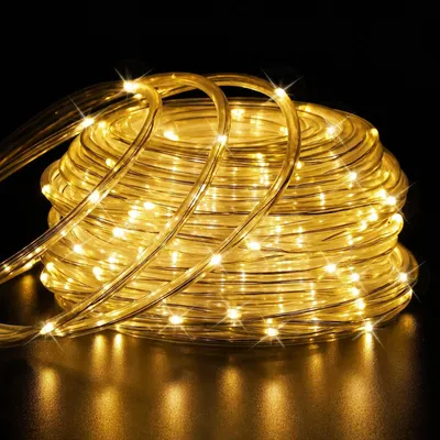 LED-Lichtschlauch 12 m, 100 LEDs, warmweiß, batteriebetrieben, 8 Modi