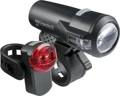 Image de AXA - Compactline 35 Lux - Eclairage vélo LED avant et arrière - Eclairage vélo USB rechargeable