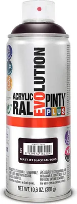 Obrázek produktu pro Barva ve spreji PINTYPLUS EVO 400ml RAL9005 černý matný