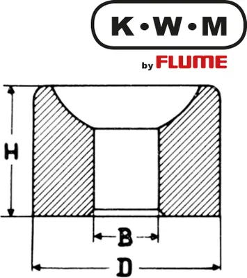 Produktbild von KWM by FLUME KWM-Einpresslager Messing L23, B 2,2-H 1,4-D 3,52 mm