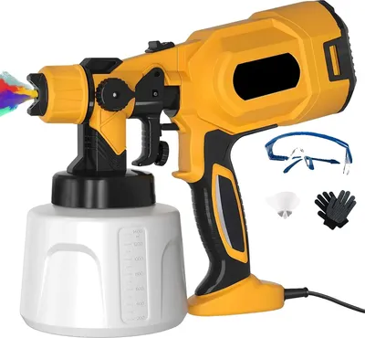 Obrázek produktu pro Lakovací stříkací pistole, nádoba 1400 ml, 6 nastavitelných trysek, 220 V, zástrčka EU