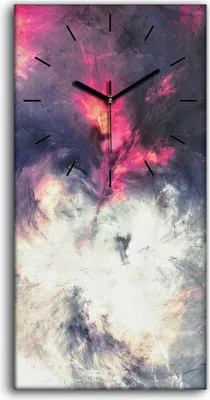 Produktbild von Leinwand Uhr Küche Wohnzimmer Bild 30x60 Abstrakte Malerei Künstlerisch - schwarze Hände