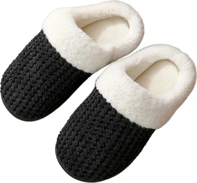 Produktbild von INF Kuschelige Winterhausschuhe für Damen und Herren - Rutschfeste Hausschuhe für drinnen XL