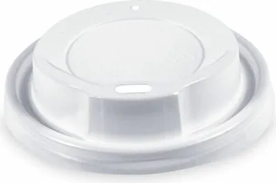 Produktbild von 500x Domdeckel weiß für Pappbecher und Mehrwegbecher mit Ø 80mm