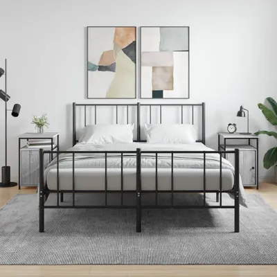 Image de vidaXL Tables de nuit 2 pcs. Gris Sonoma 40x42x60 cm Bois composite