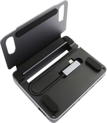 Image de Avizar, station d'accueil USB-C HDMI/RJ45/SD multifonctionnelle compacte, grise