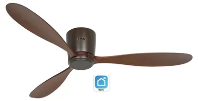 Image de Ventilateur de plafond à basse consommation avec télécommande Eco Plano Wood WiFi Bronze / Noyer