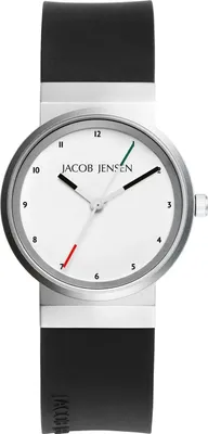 Jacob Jensen 656 Damenuhr Titan Quarz Schwarz/Weiß 1