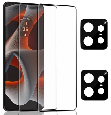 Obrázok produktu pre 2-balenie Motorola Edge 50 Pro Ochranné sklo na displej & 2-balenie ochrana objektívu - Tvrdené sklo 9H - Super kvalita 3D