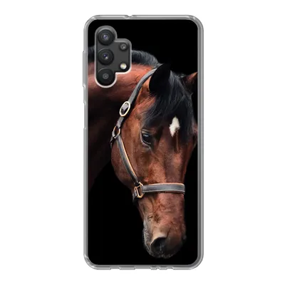Produktbild von MuchoWow® Handyhülle Schutzhülle Hülle für Samsung Galaxy A32 5G Pferd - Halfter - Braun Silikon Softcase Handy Hülle - Softcase