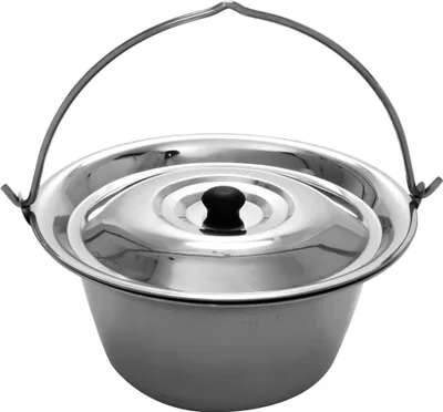 Produktbild von Gulaschkessel 15 Liter Edelstahl Materialstärke 1 mm und Deckel