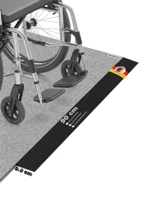 Produktbild von Rampe aus Gummi Auffahrrampe Bordsteinrampe Rollstuhlrampe Auffahrkeil Türschwellenrampe Schwellenrampe Auffahrhilfe Stufenrampe Höhe von 8 mm Kingpower