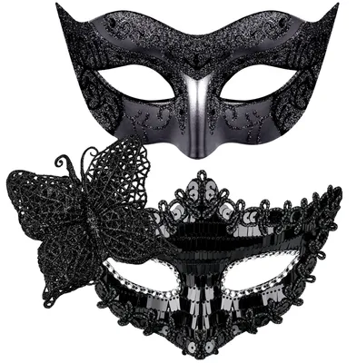 Imagen del producto de Omgoods - Máscaras venecianas - 2 unidades para ocasiones especiales