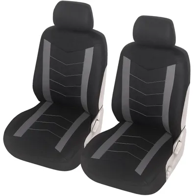 Produktbild von Upgrade4cars Autositzbezüge Set Vordersitze Grau Schwarz Universal