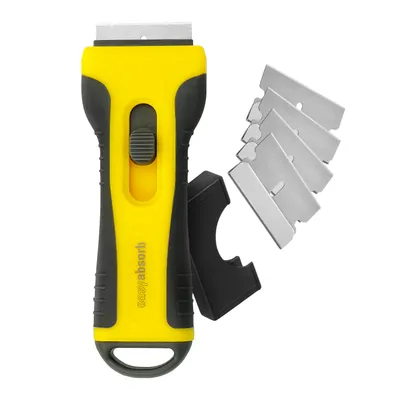 Produktbild von Universalschaber Schaber Ceranfeldreiniger Edelstahlklingen Softgrip-Griff gelb