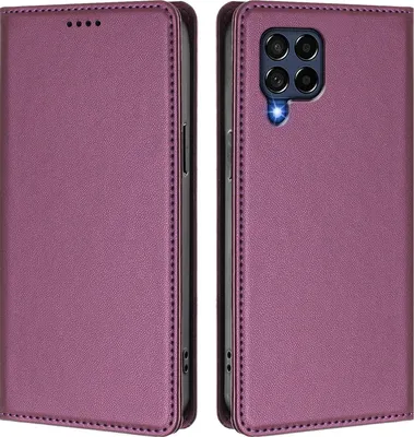 Obrázek produktu pro Kožené pouzdro pro Samsung Galaxy M53 5G, magnetické flipové pouzdro zPolyuretankůže se stojánkem Fialová