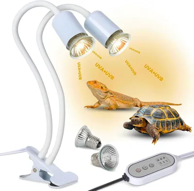 Obrázok produktu pre Dvojstranná vyhrievacia lampa pre plazy, 25 W + 50 W, s UVA a UVB žiarením