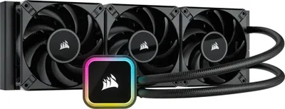 Produktbild von Corsair iCUE H150i RGB ELITE - Prozessor-Flüssigkeitskühlsystem - Kühlergröße: 360 mm - (für: LGA1156, LGA1155, LGA2011, LGA1150, LGA2011-3, LGA1151, AM4, LGA2066, sTRX4, LGA1200, LGA1700)