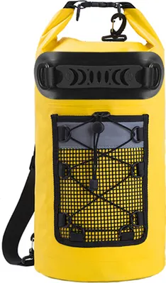 Zdjęcie produktu dla torba plażowa 10L, torba raftingowa, wodoodporna torba sportowa PVC, wodoodporny plecak, torba na ramię, żółta