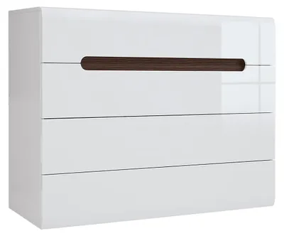 Produktbild von Kommode Darrel mit 4 Schubladen, Weiß, 105cm