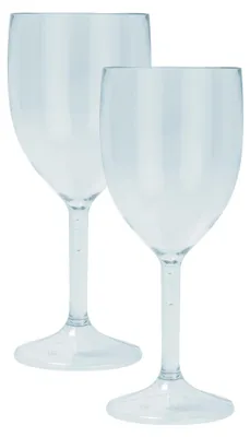 Wiederverwendbare Weingläser 2 Stück, 300 ml, hellblau