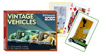 Produktbild von Piatnik Vintage Vehicles-Spielkarten – Doppeldecker