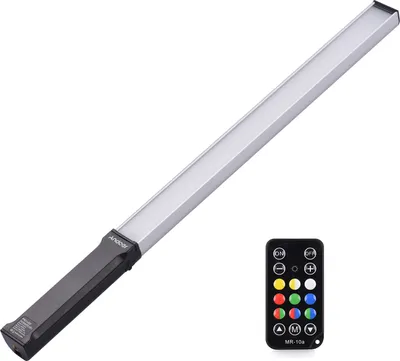 Produktbild von Andoer tragbare RGB Handheld LED Video Lichtstab 10W 9 Farben CRI95 + 3200K-5600K 0-100% 12-stufige dimmbare 7 Lichteffekte Universelle 1/4-Zoll-Schnittstelle mit Fernbedienung Eingebauter 2600mAh Akku