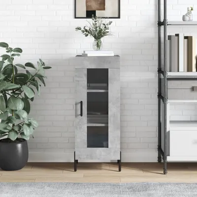 Image de vidaXL Sideboard gris béton 34,5x34x90 cm Bois composite